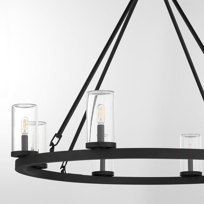 Quorum 70-8-59 Eight Light Chandelier, Matte Black