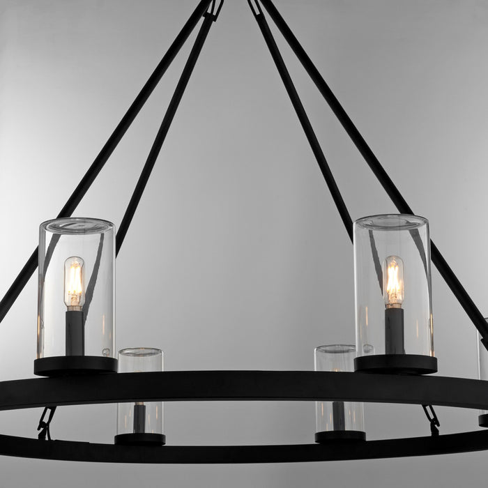 Quorum 70-8-59 Eight Light Chandelier, Matte Black