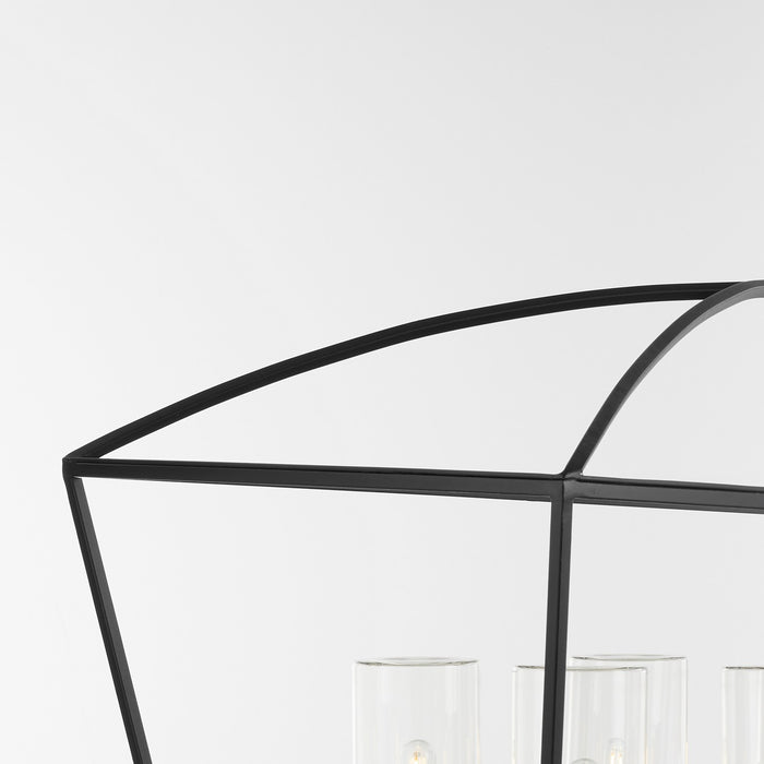 Quorum 71-10-59 Ten Light Linear Chandelier, Matte Black