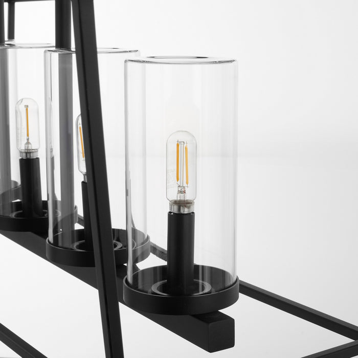Quorum 71-5-59 Five Light Linear Chandelier, Matte Black