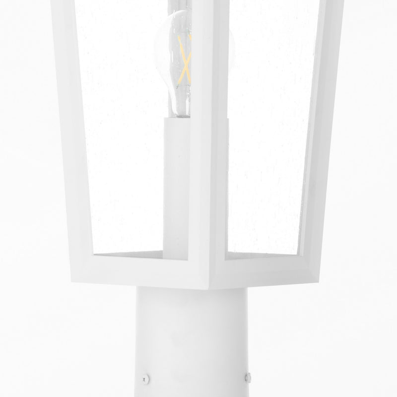 Quorum 717-6-6 One Light Post Mount, White