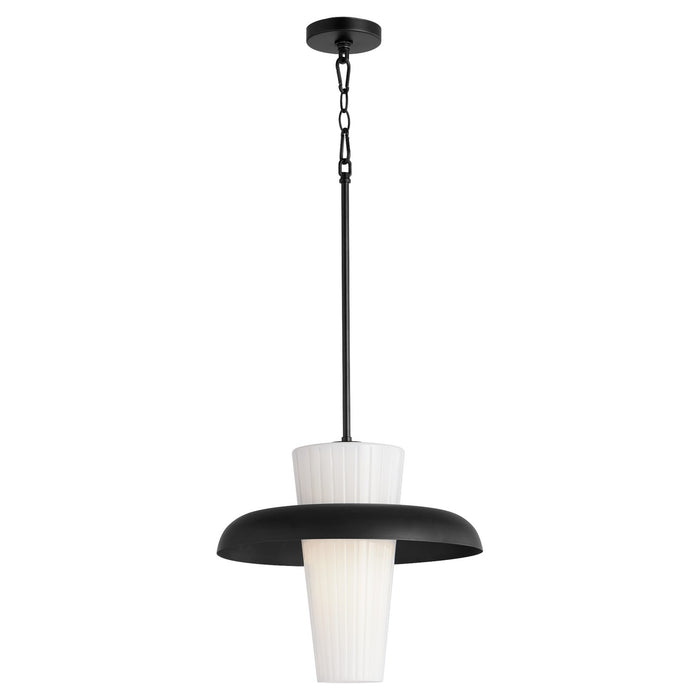 Quorum 8227-16-59 One Light Pendant, Matte Black