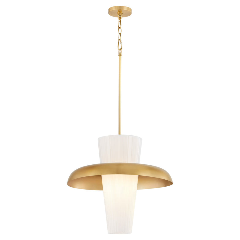 Quorum 8227-16-80 One Light Pendant, Aged Brass
