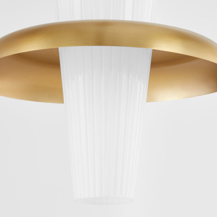 Quorum 8227-16-80 One Light Pendant, Aged Brass