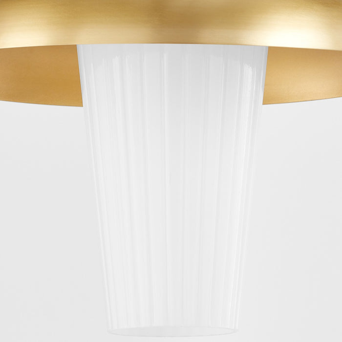 Quorum 8227-20-80 One Light Pendant, Aged Brass