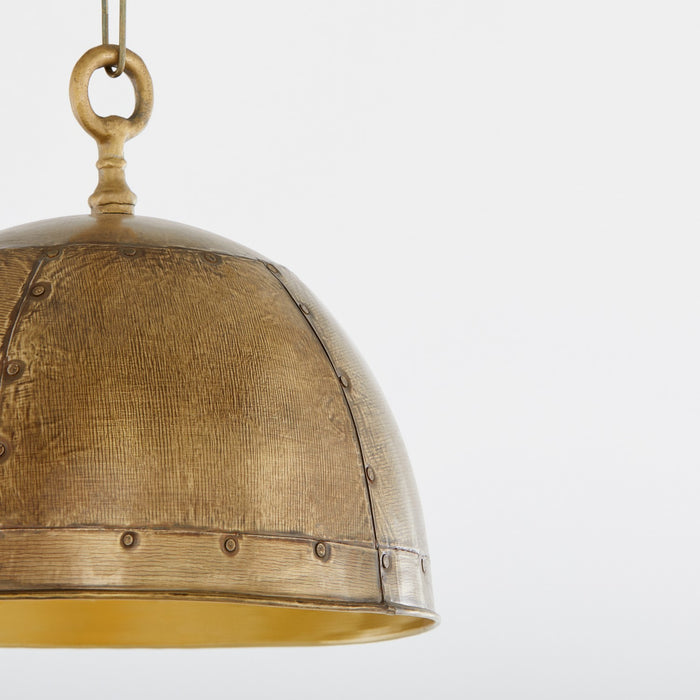 Quorum 85-1-75 One Light Pendant, Artisan Brass