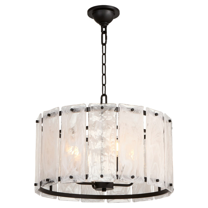 Quorum 8575-4-59 Four Light Pendant, Matte Black