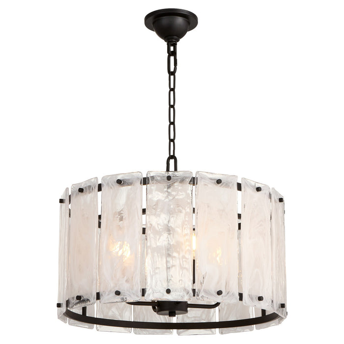 Quorum 8575-4-59 Four Light Pendant, Matte Black