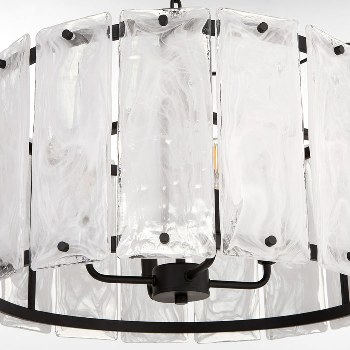 Quorum 8575-4-59 Four Light Pendant, Matte Black