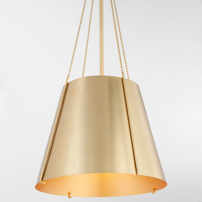 Quorum 862-1-80 One Light Pendant, Aged Brass
