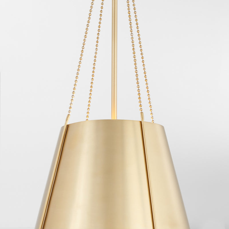 Quorum 862-1-80 One Light Pendant, Aged Brass