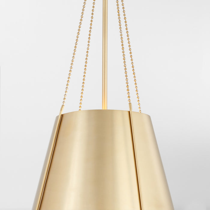 Quorum 862-1-80 One Light Pendant, Aged Brass