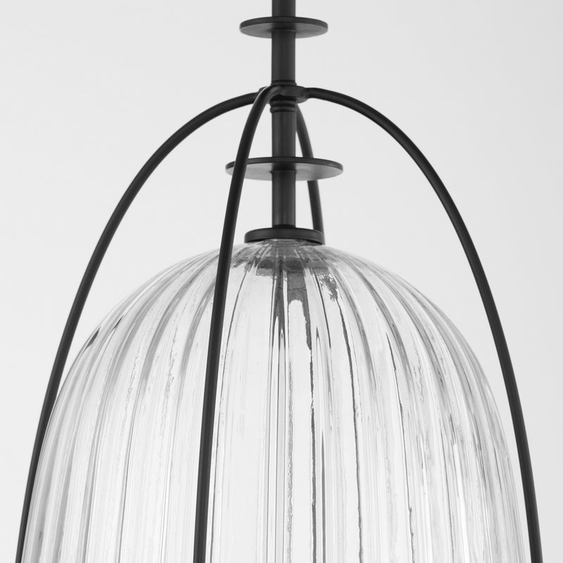 Quorum 863-3-59 Three Light Pendant, Matte Black