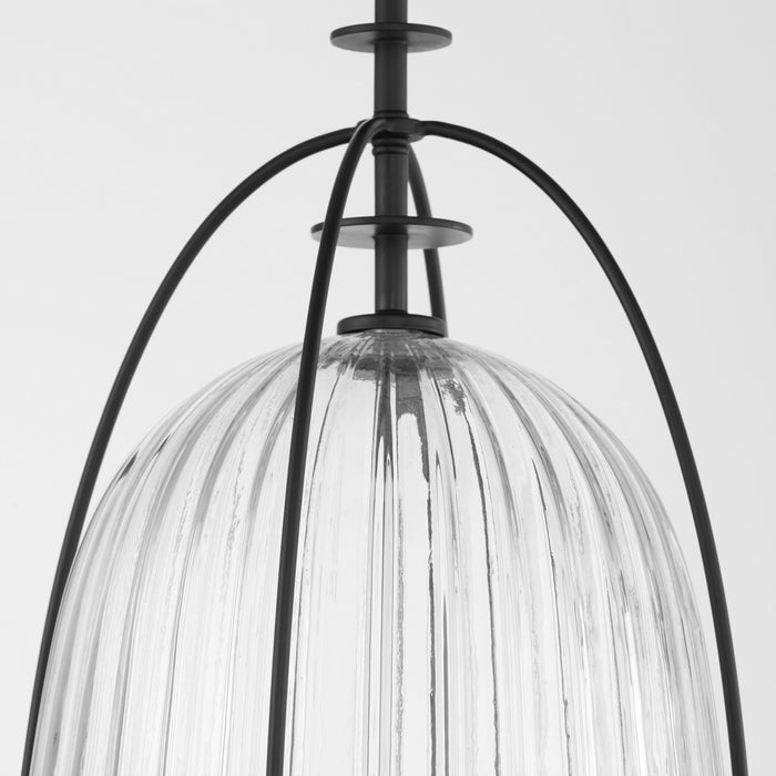 Quorum 863-3-59 Three Light Pendant, Matte Black