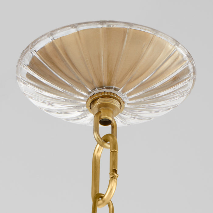 Quorum 863-3-80 Three Light Pendant, Aged Brass