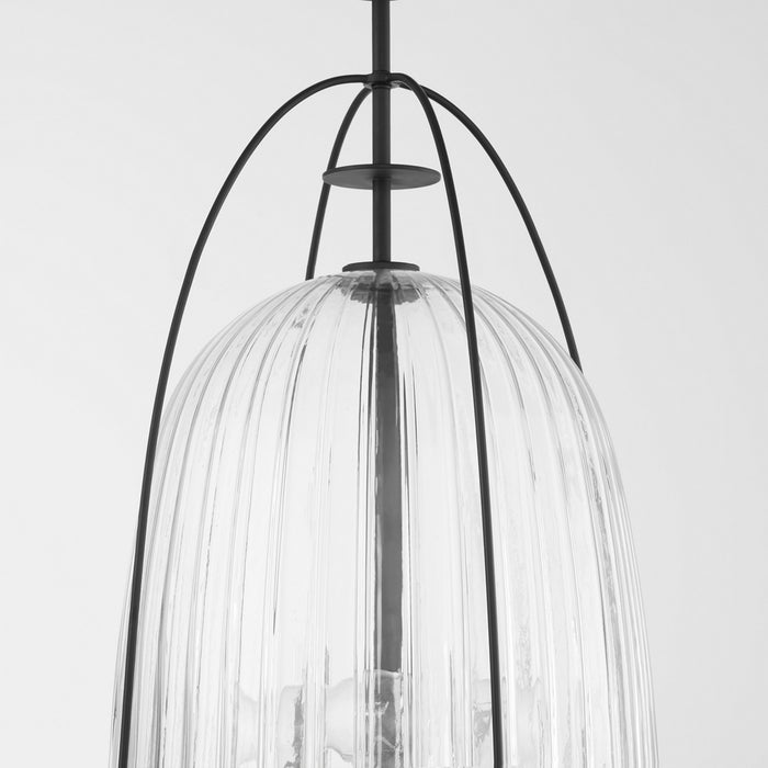 Quorum 864-3-59 Three Light Pendant, Matte Black