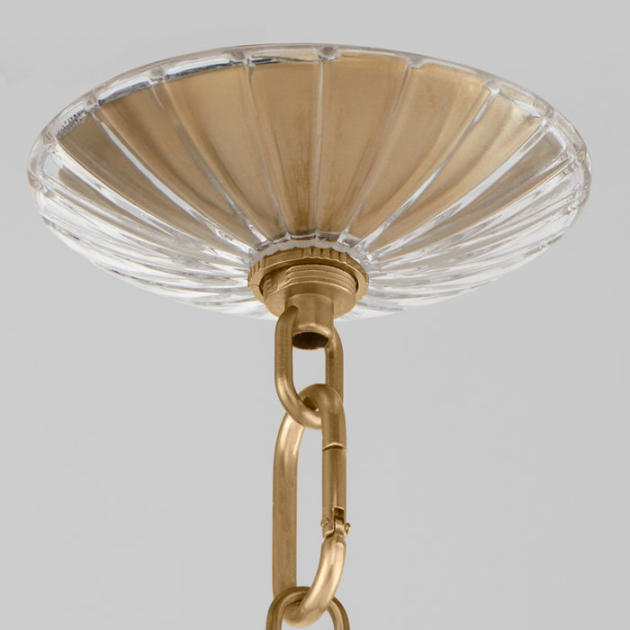 Quorum 864-3-80 Three Light Pendant, Aged Brass