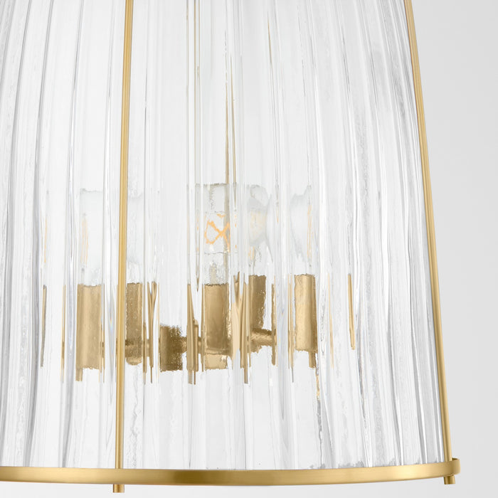 Quorum 864-3-80 Three Light Pendant, Aged Brass