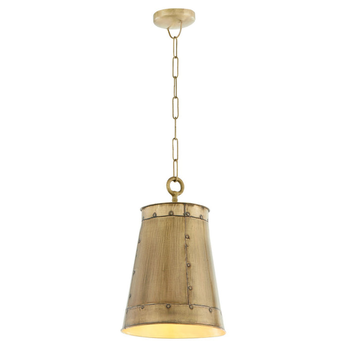 Quorum 87-1-75 One Light Pendant, Artisan Brass