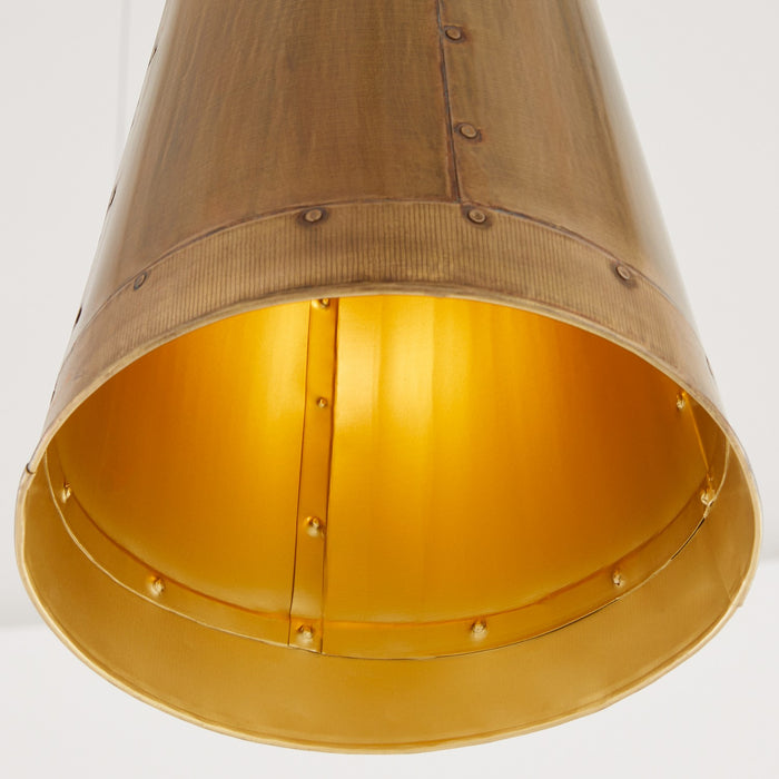 Quorum 87-1-75 One Light Pendant, Artisan Brass