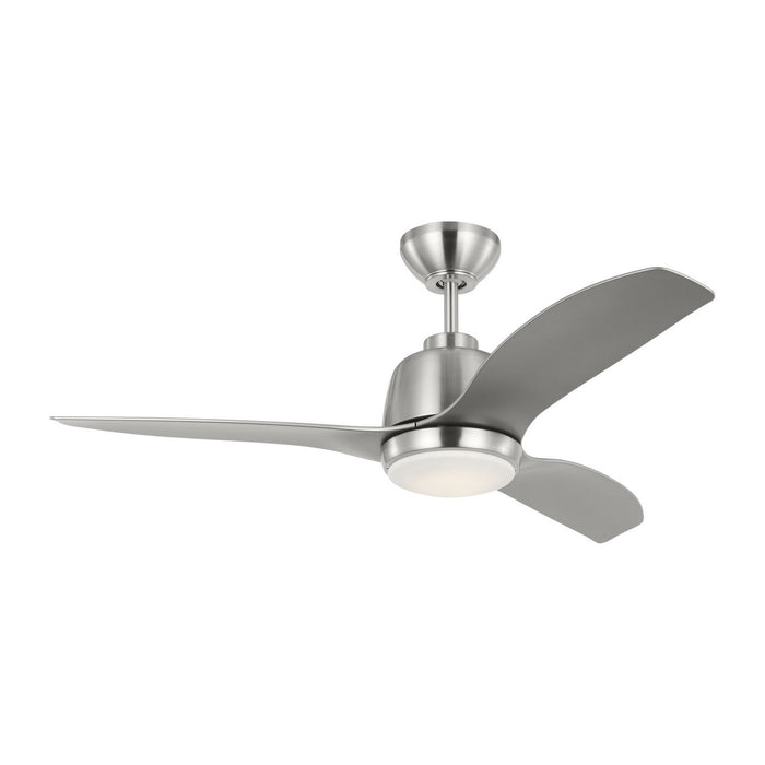 Visual Comfort Fan 3AVLR44BSD 44" Ceiling Fan, Brushed Steel