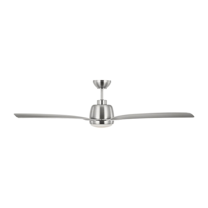 Visual Comfort Fan 3AVLR60BSD 60" Ceiling Fan, Brushed Steel