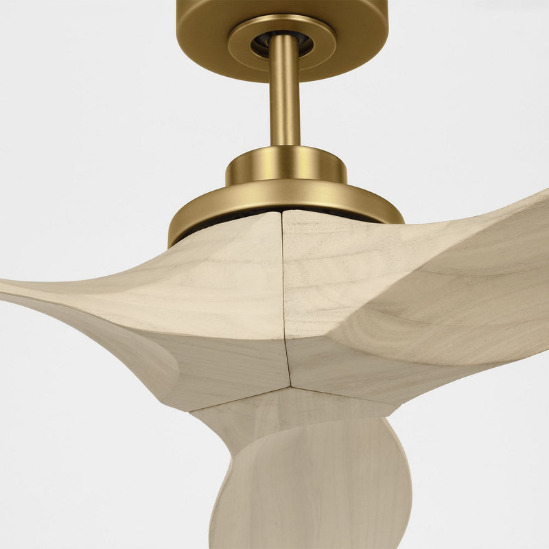 Visual Comfort Fan 3CLNSM52BBSWWO 52" Ceiling Fan, Burnished Brass