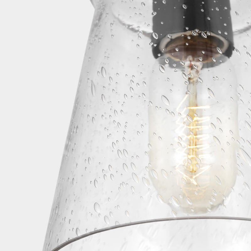 Generation Lighting P1449MBK One Light Mini Pendant, Midnight Black