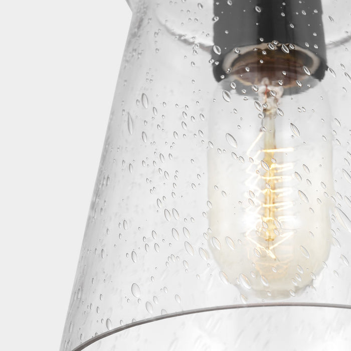 Generation Lighting P1449MBK One Light Mini Pendant, Midnight Black