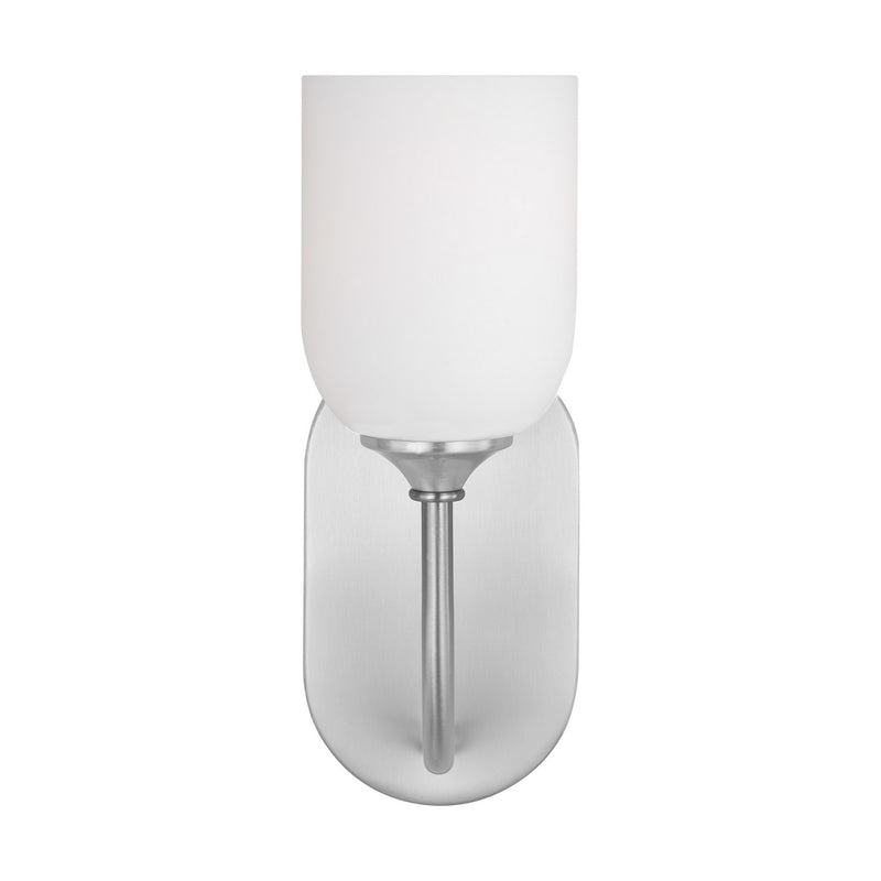 Generation Lighting GLV1021BS One Light Vanity, Brushed Steel