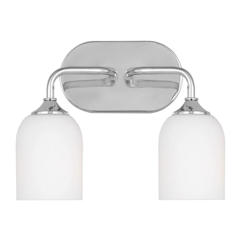 Generation Lighting GLV1022CH Two Light Vanity, Chrome