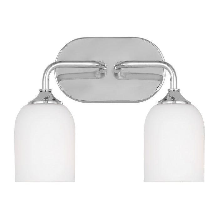 Generation Lighting GLV1022CH Two Light Vanity, Chrome