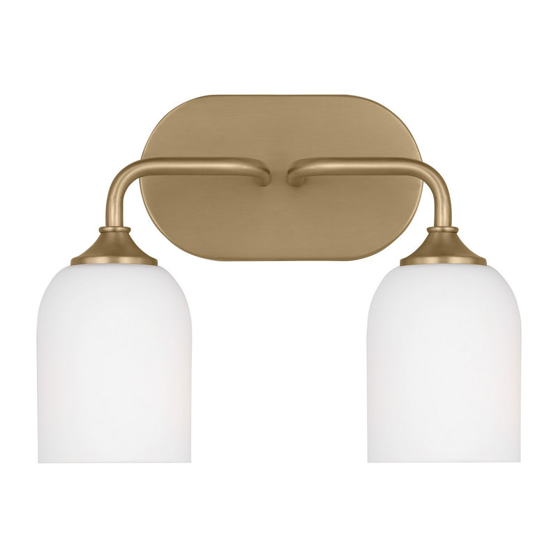 Generation Lighting GLV1022SB Two Light Vanity, Satin Bronze