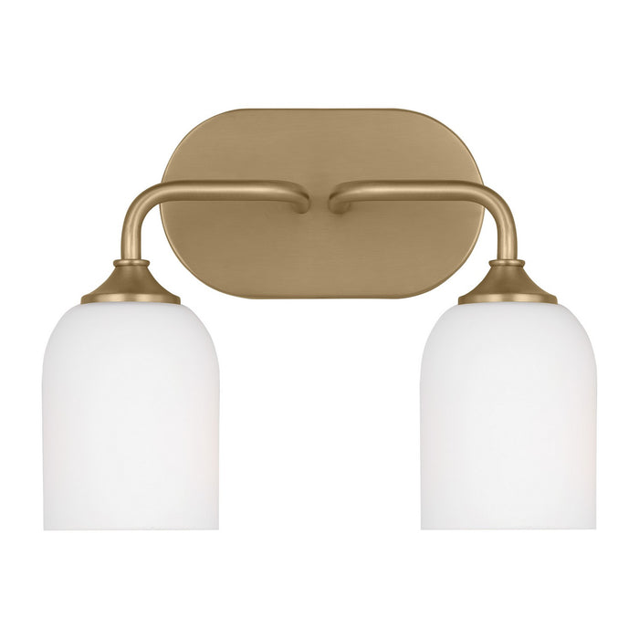 Generation Lighting GLV1022SB Two Light Vanity, Satin Bronze