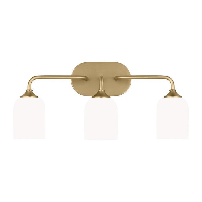Generation Lighting GLV1023SB Three Light Vanity, Satin Bronze