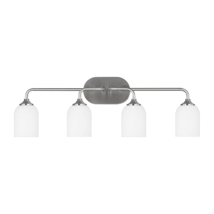 Generation Lighting GLV1024BS Four Light Vanity, Brushed Steel