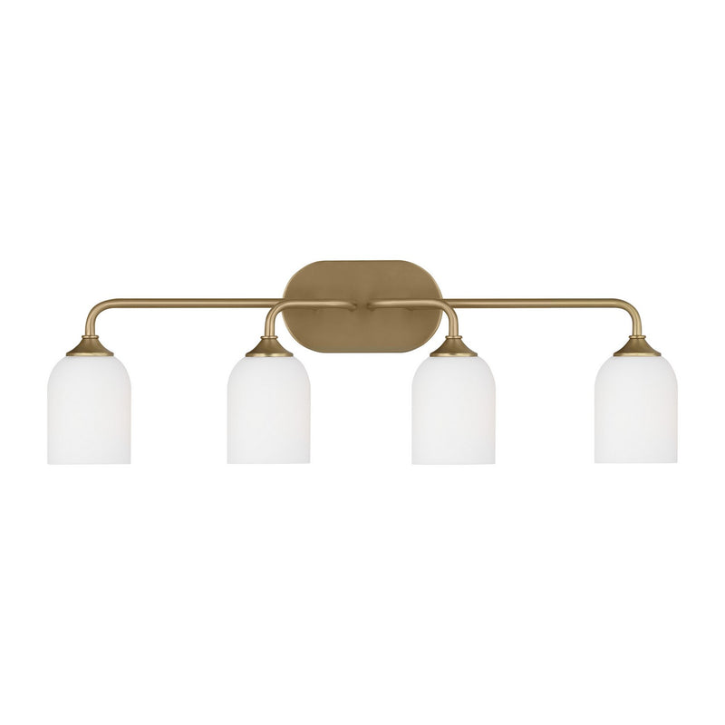 Generation Lighting GLV1024SB Four Light Vanity, Satin Bronze