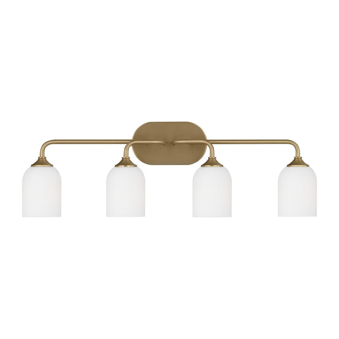 Generation Lighting GLV1024SB Four Light Vanity, Satin Bronze
