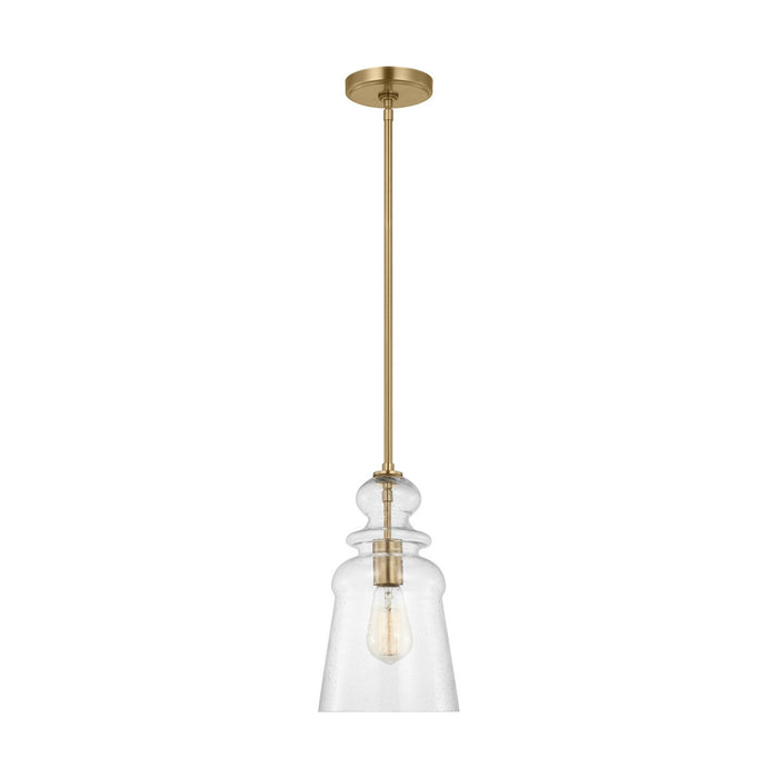 Generation Lighting 6536901-848 One Light Pendant, Satin Brass