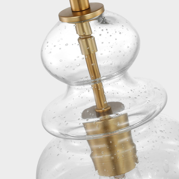 Generation Lighting 6536901-848 One Light Pendant, Satin Brass