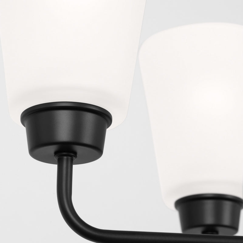 Generation Lighting 3115205-112 Five Light Chandelier, Midnight Black