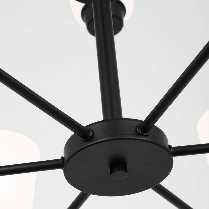 Generation Lighting 3115209-112 Nine Light Chandelier, Midnight Black