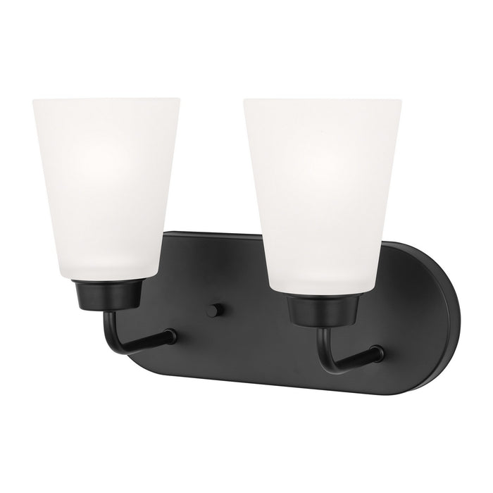 Generation Lighting 4415202-112 Two Light Wall / Bath, Midnight Black