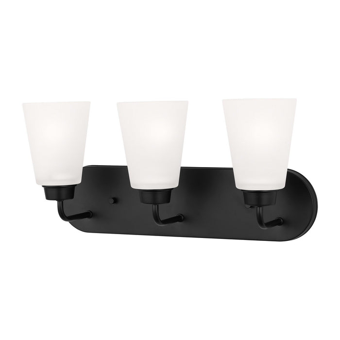 Generation Lighting 4415203-112 Three Light Wall / Bath, Midnight Black