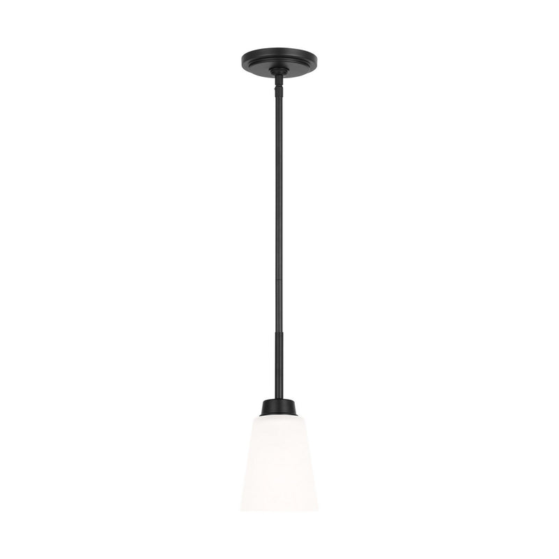 Generation Lighting 6115201-112 One Light Mini Pendant, Midnight Black