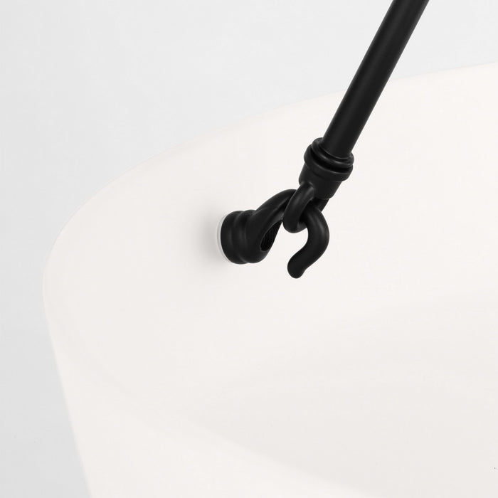 Generation Lighting 6615203-112 Three Light Pendant, Midnight Black