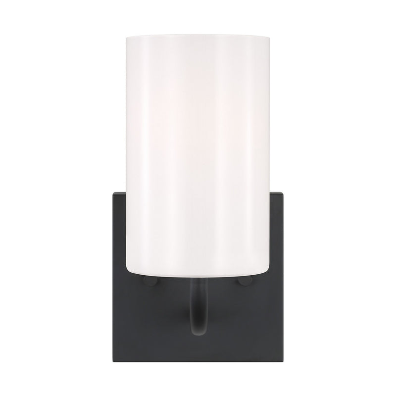 Generation Lighting GLV1001MBK One Light Vanity, Midnight Black