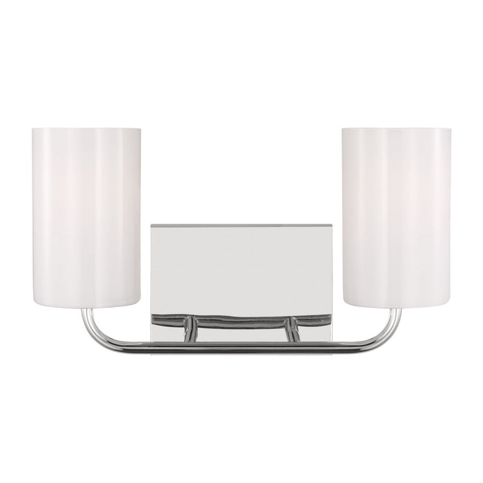 Generation Lighting GLV1002CH Two Light Vanity, Chrome