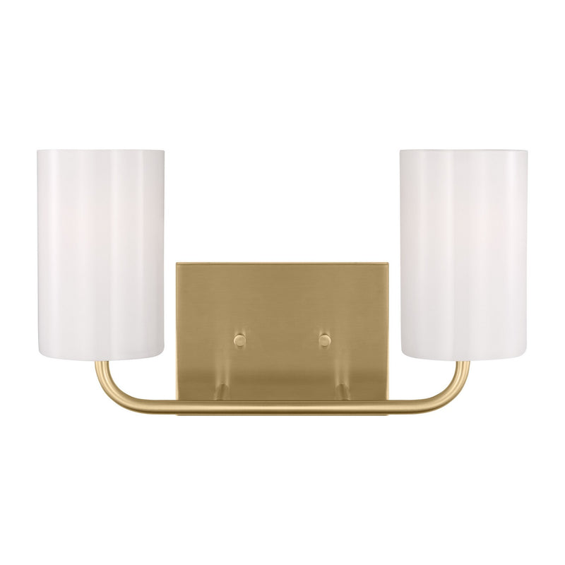 Generation Lighting GLV1002SB Two Light Vanity, Satin Bronze