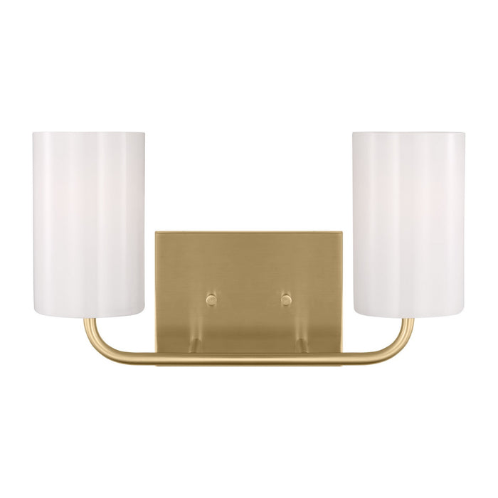 Generation Lighting GLV1002SB Two Light Vanity, Satin Bronze